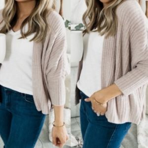 BAREFOOT DREAMS Cozychic lite ribbed cardigan L XL